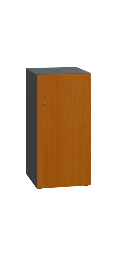 DOMINIT 21 úložná skříň 1-boxová, 917x450x400 mm, korpus antracit, dvířka třešeň šumavská